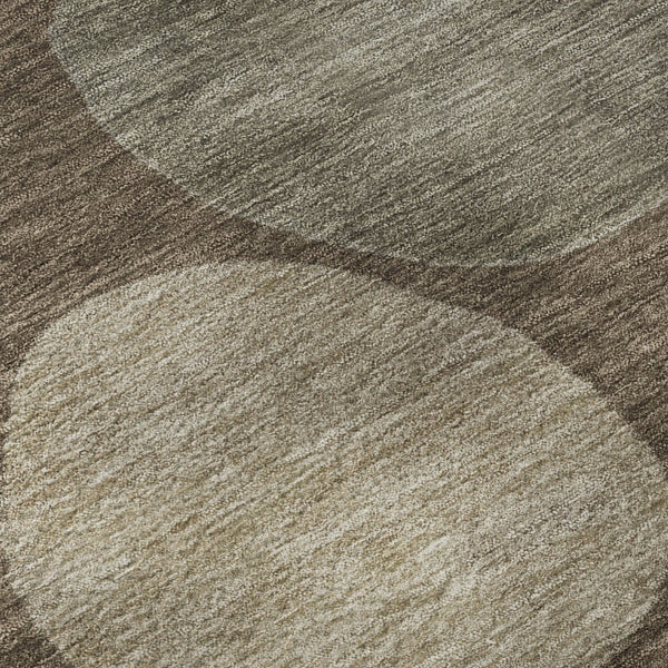 HomeRoots 8' X 10' Chocolate & Teal Geometric Area Rug - Washable, UV Protected, Durable & Stylish for Any Space 716819