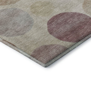 HomeRoots 8' X 10' Salmon & Ivory Geometric Area Rug - Washable, UV Protected, Perfect for High-Traffic Spaces 716837