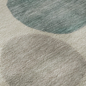 HomeRoots 10' X 14' Teal and Ivory Geometric Area Rug - Stylish, Washable, UV-Protected for Family Spaces 716845