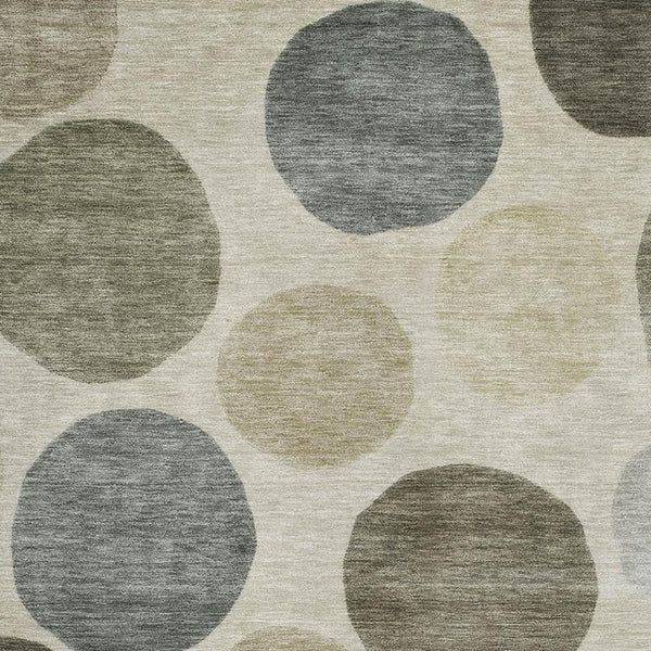 HomeRoots 5' X 8' Taupe Beige Geometric Area Rug - Washable, UV Protected, Durable Design for Modern Spaces 716847
