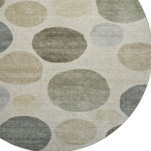 HomeRoots 8' X 10' Stylish Taupe and Beige Geometric Area Rug - Washable, UV Protected, Pet Friendly Design! 716849