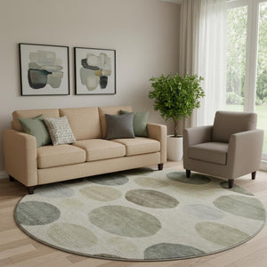 HomeRoots 8' X 10' Stylish Taupe and Beige Geometric Area Rug - Washable, UV Protected, Pet Friendly Design! 716849