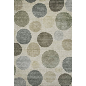 HomeRoots 9' X 12' Taupe and Beige Geometric Area Rug - Washable, UV Protected, Durable for Homes with Kids & Pets 716850