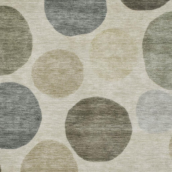 HomeRoots 9' X 12' Taupe and Beige Geometric Area Rug - Washable, UV Protected, Durable for Homes with Kids & Pets 716850