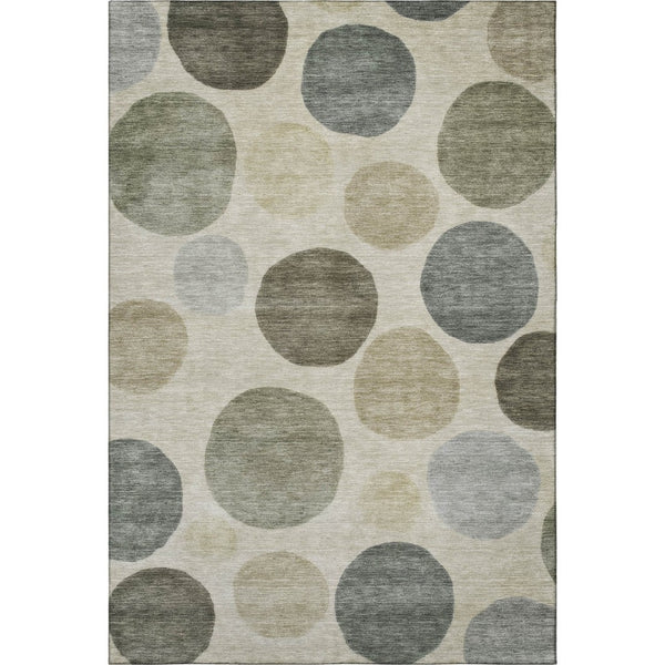 HomeRoots 10' X 14' Taupe and Beige Geometric Area Rug - Washable, UV-Protected, Stylish & Durable Design 716851