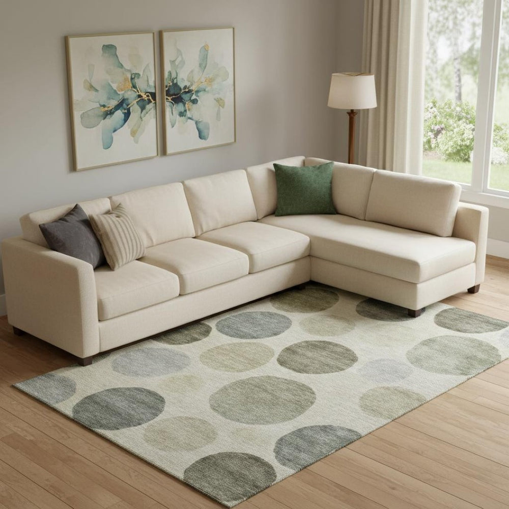 HomeRoots 10' X 14' Taupe and Beige Geometric Area Rug - Washable, UV-Protected, Stylish & Durable Design 716851