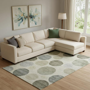 HomeRoots 10' X 14' Taupe and Beige Geometric Area Rug - Washable, UV-Protected, Stylish & Durable Design 716851