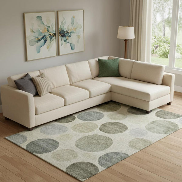 HomeRoots 10' X 14' Taupe and Beige Geometric Area Rug - Washable, UV-Protected, Stylish & Durable Design 716851