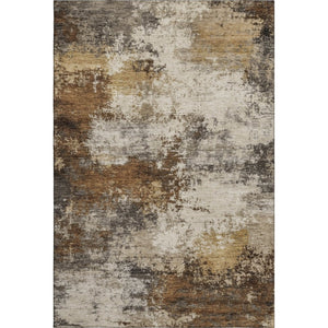 HomeRoots 5' X 8' Brown And Beige Abstract Area Rug - Durable, Washable, UV-Protected for All Spaces! 716865