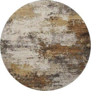 HomeRoots 8' X 10' Abstract Brown and Beige Washable Area Rug with Stain Resistance and UV Protection Features 716867