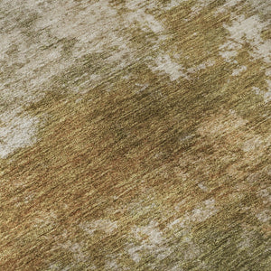 HomeRoots 5' X 8' Copper and Ivory Abstract Area Rug - Washable, UV Protected, Kid & Pet Friendly Design! 716871