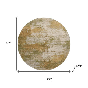 HomeRoots 8' X 10' Copper And Ivory Abstract Area Rug - Washable, UV-Resistant, Perfect for Busy Homes! 716873