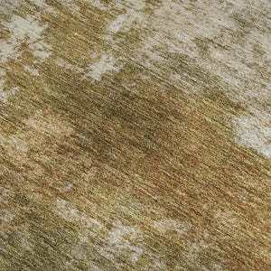 HomeRoots 10' X 14' Abstract Copper and Ivory Area Rug - Washable, Stain-Resistant, UV-Protected for Homes 716875
