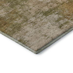 HomeRoots 10' X 14' Abstract Copper and Ivory Area Rug - Washable, Stain-Resistant, UV-Protected for Homes 716875