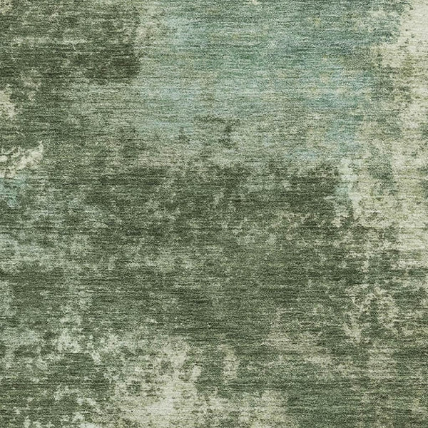 HomeRoots 5' X 8' Modern Sage and Fern Green Abstract Area Rug - Washable, UV-Protected, Durable Design 716883