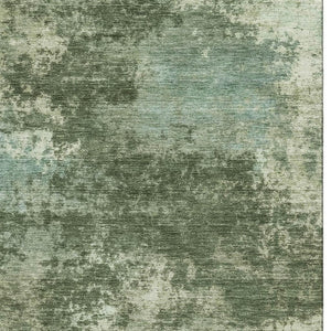 HomeRoots 5' X 8' Modern Sage and Fern Green Abstract Area Rug - Washable, UV-Protected, Durable Design 716883