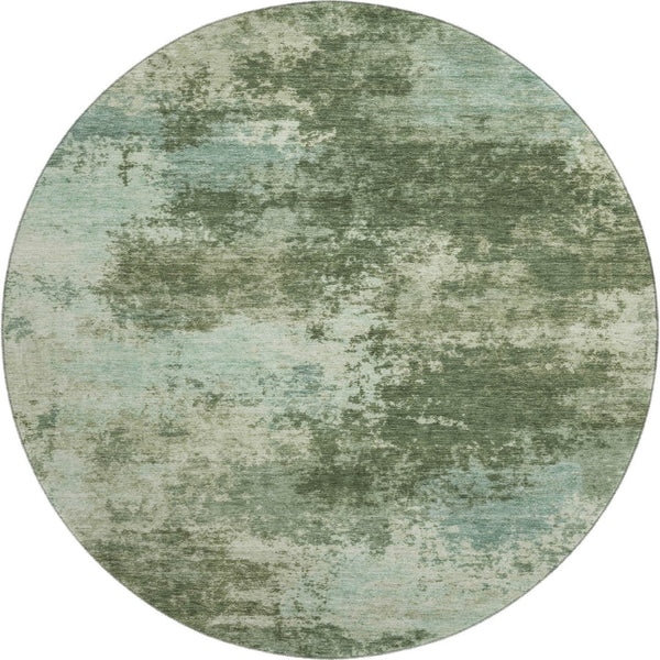 HomeRoots 8' X 10' Washable Sage & Fern Green Abstract Area Rug with UV Protection & Stain Resistance for Homes 716885