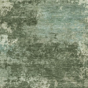 HomeRoots 9' X 12' Sage & Fern Abstract Washable Area Rug - Durable, Stain-Resistant, UV Protected Design 716886