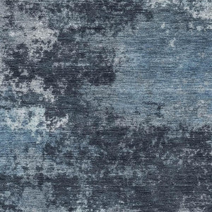 HomeRoots 5' Blue and Ivory Abstract Washable Area Rug - Durable, Stylish, UV Protected for High-Traffic Rooms 716889