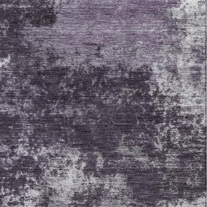 HomeRoots 9' X 12' Contemporary Purple & Lavender Abstract Area Rug – Washable, UV-Protected, Durable Design 716898