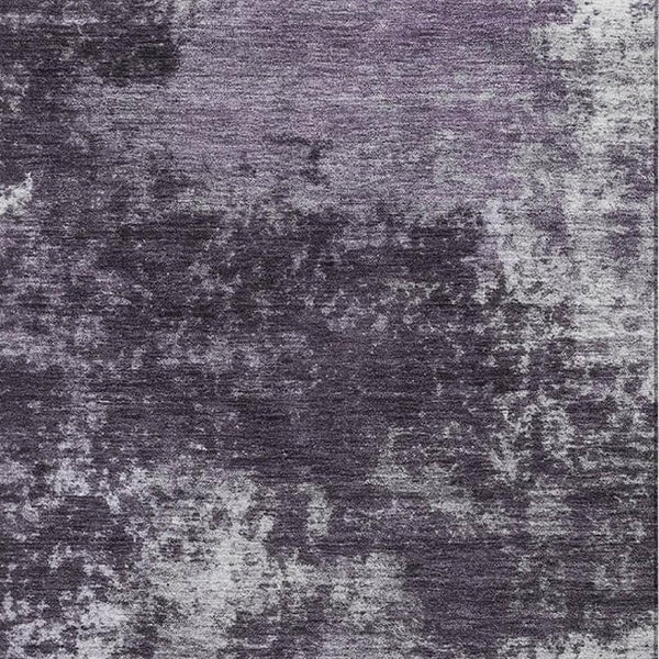 HomeRoots 9' X 12' Contemporary Purple & Lavender Abstract Area Rug – Washable, UV-Protected, Durable Design 716898