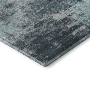 HomeRoots 9' X 12' Teal and Aqua Abstract Washable Area Rug - Stylish UV-Protected, Stain-Resistant Design! 716910