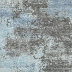HomeRoots 5' X 8' Modern Abstract Taupe and Sky Blue Area Rug - Washable, Durable, UV Protected for All Spaces 716913