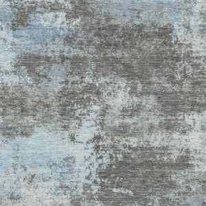 HomeRoots 8' Washable Round Rug in Taupe & Sky Blue - Modern Abstract Design with UV Protection & Durability 716914