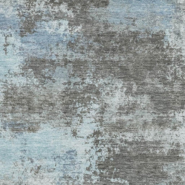 HomeRoots 9' X 12' Abstract Washable Area Rug in Taupe & Sky Blue - UV Protected, Ideal for Busy Homes! 716916