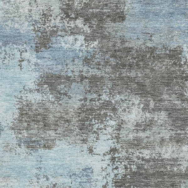 HomeRoots 10' X 14' Modern Abstract Area Rug in Taupe & Sky Blue - Washable, Durable, UV Protected Design 716917