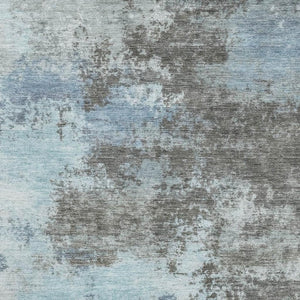HomeRoots 10' X 14' Modern Abstract Area Rug in Taupe & Sky Blue - Washable, Durable, UV Protected Design 716917