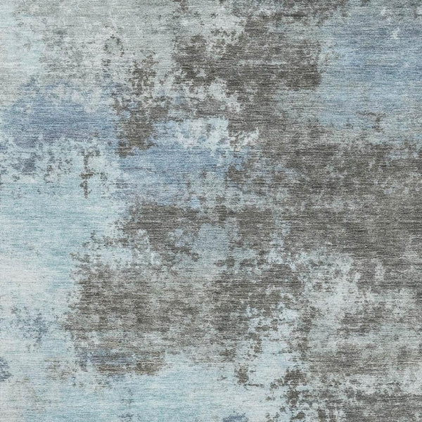 HomeRoots 10' X 14' Modern Abstract Area Rug in Taupe & Sky Blue - Washable, Durable, UV Protected Design 716917