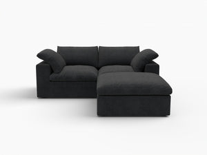 HomeRoots Light Gray Linen Blend Modular L-Shaped Sectional Sofa - Versatile 6-Piece Design for Any Space 716922