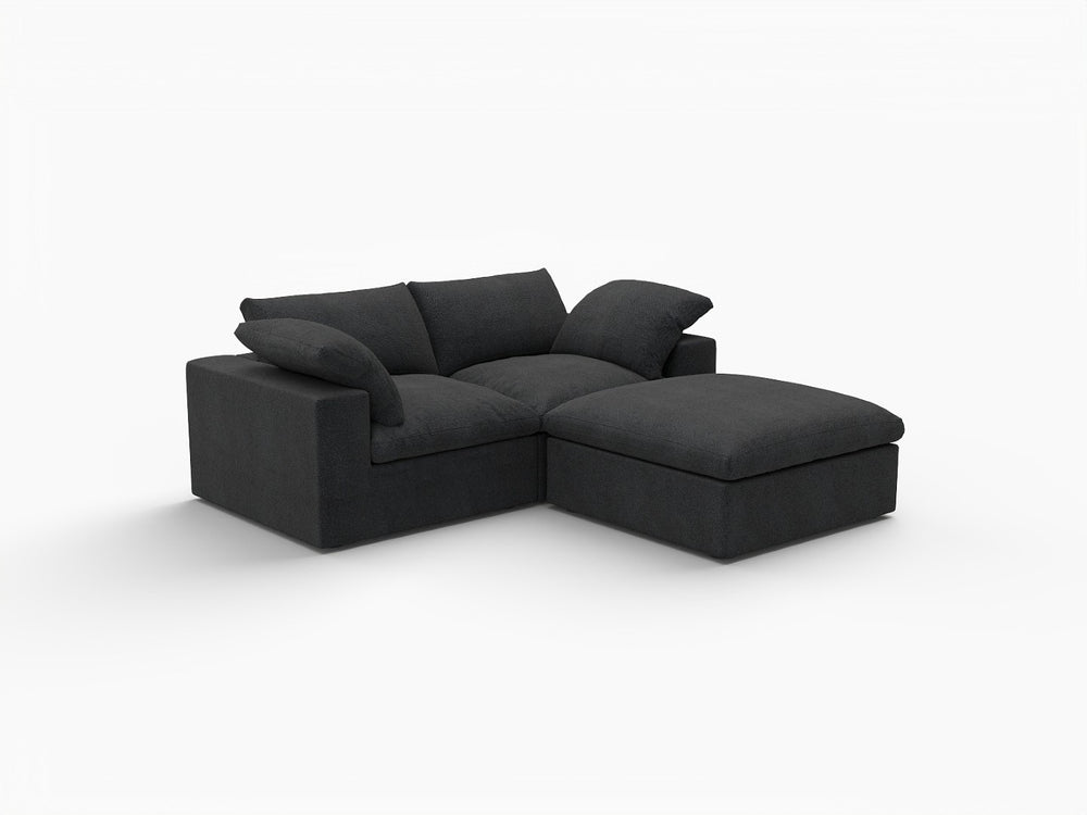 HomeRoots Light Gray Linen Blend Modular L-Shaped Sectional Sofa - Versatile 6-Piece Design for Any Space 716922