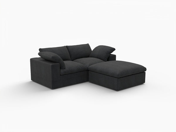 HomeRoots Light Gray Linen Blend Modular L-Shaped Sectional Sofa - Versatile 6-Piece Design for Any Space 716922