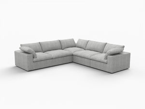 HomeRoots Khaki Modular L-Shaped Corner Sectional Sofa with Storage and Versatile Design for Modern Living Rooms 716924