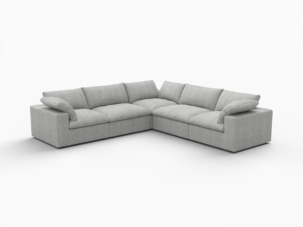 HomeRoots Khaki Modular L-Shaped Corner Sectional Sofa with Storage and Versatile Design for Modern Living Rooms 716924