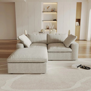 HomeRoots Khaki Modular U-Shaped Six-Piece Sofa Sectional with Storage, Reversible Design & Modern Comfort 716925