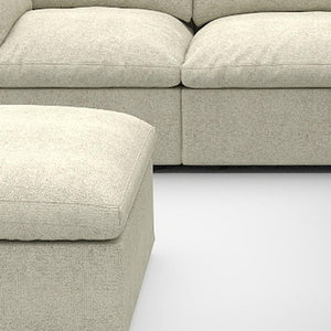 HomeRoots Khaki Modular L-Shaped Sectional Sofa - 5-Piece Corner Set with Storage & Versatile Arrangements 716927