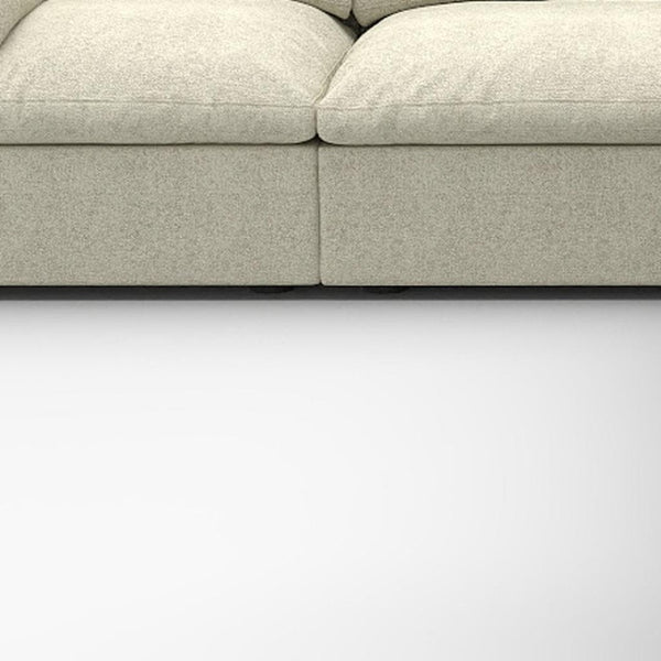 HomeRoots Black Linen Blend Modular L-Shaped Sectional Sofa with Storage & Versatile Layout Options 716928