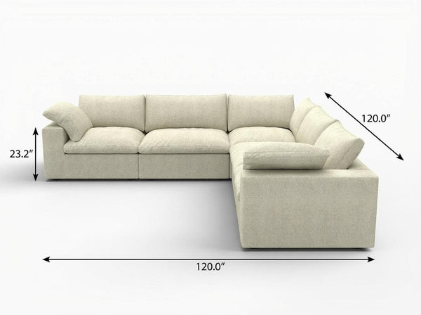 HomeRoots Black Linen Blend Modular L-Shaped Sectional Sofa with Storage & Versatile Layout Options 716928