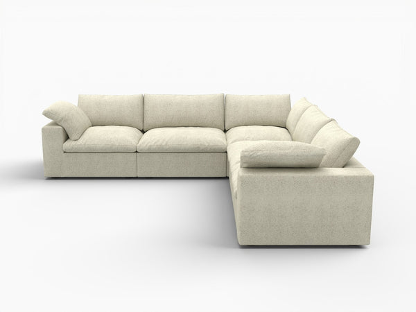 HomeRoots Black Linen Blend Modular L-Shaped Sectional Sofa with Storage & Versatile Layout Options 716928