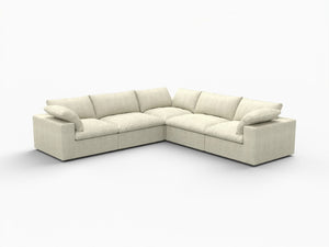 HomeRoots Black Linen Blend Modular L-Shaped Sectional Sofa with Storage & Versatile Layout Options 716928