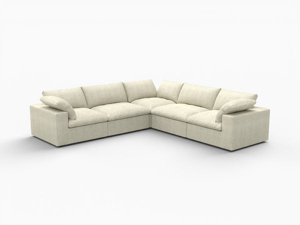 HomeRoots Black Linen Blend Modular L-Shaped Sectional Sofa with Storage & Versatile Layout Options 716928