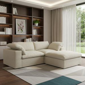 HomeRoots Black Linen Blend Modular L-Shaped Sectional Sofa with Storage - Stylish, Versatile Comfort for Any Room 716929
