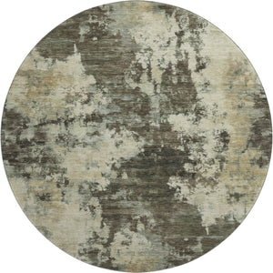HomeRoots 8' X 10' Brown and Beige Abstract Area Rug - Washable, Stain Resistant, UV Protected for Modern Homes 716934