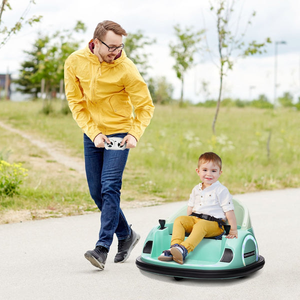 English Elm Qaba 12v Electric Toddler Bumper Car with Remote Control Led Lights and 360 Spin W2225P229195