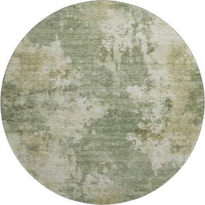 HomeRoots 8' X 10' Sage and Beige Abstract Washable Area Rug - Durable, Stain Resistant, UV Protected Design 716964