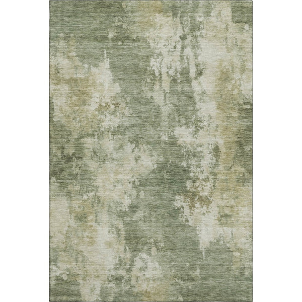 HomeRoots 9' X 12' Modern Abstract Sage & Beige Area Rug - Washable, Stain-Resistant, UV Protected & Stylish! 716965