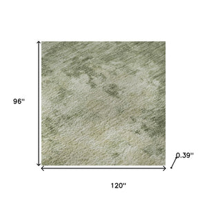 HomeRoots 9' X 12' Modern Abstract Sage & Beige Area Rug - Washable, Stain-Resistant, UV Protected & Stylish! 716965